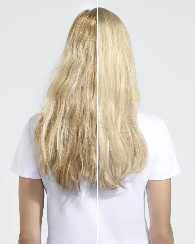 geneutraliseerd haar met Shu Uemura Yubi Blond Anti bars balm 