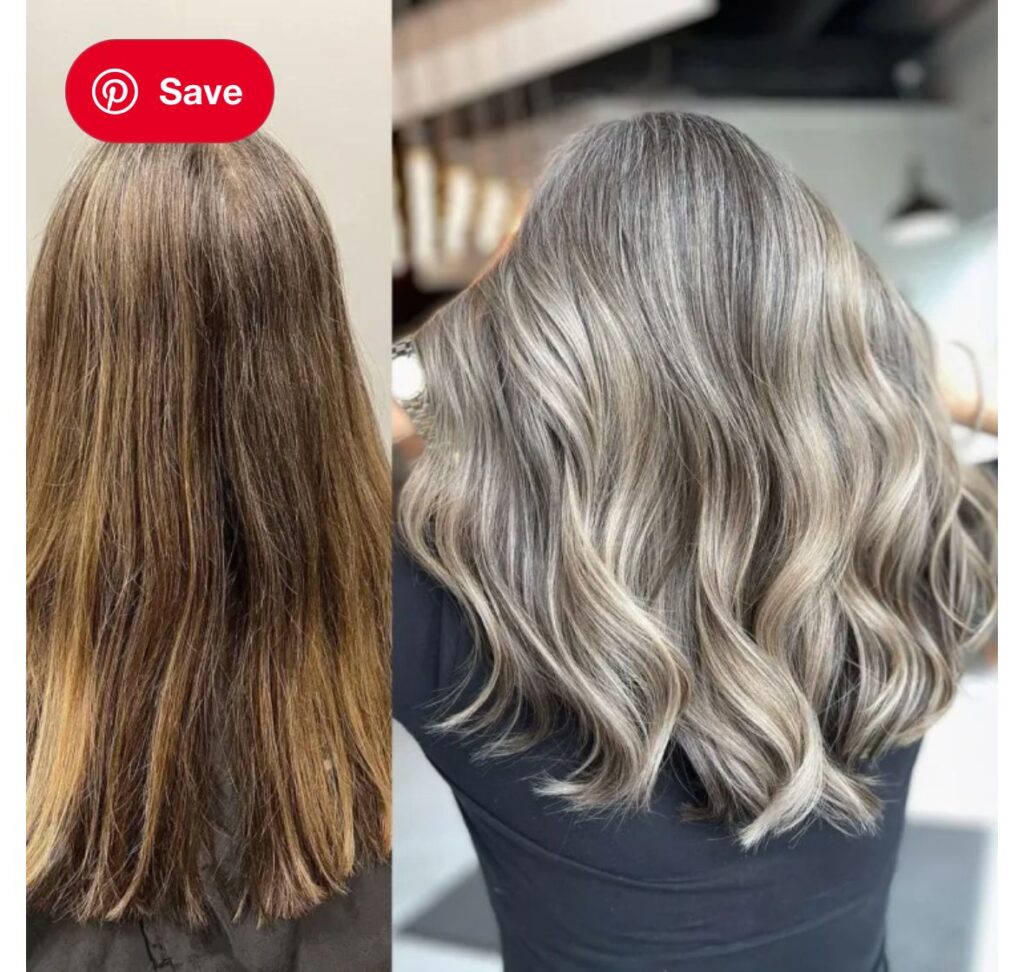Voor en na grey blending behandeling